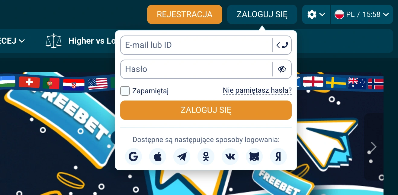 Sposoby logowania w ColdBet – e-mail, social login, telefon